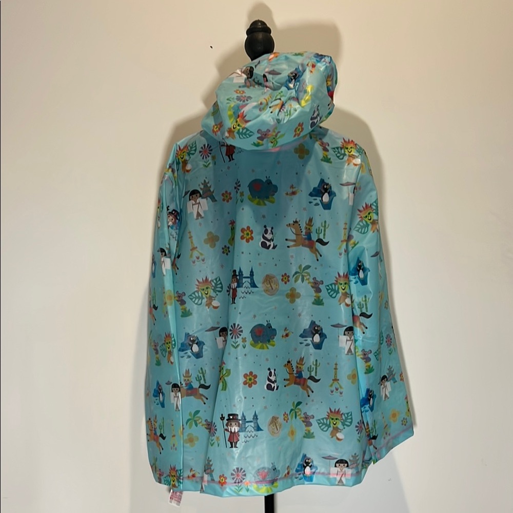 Disney Light Blue Character Pattern Raincoat - Picture 3 of 5